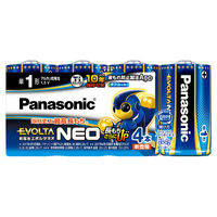 Panasonic 単1形アルカリ乾電池 4本入 エボルタネオ 17-3175 1個（直送品）