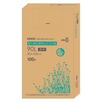 ＨＥＩＫＯ 箱入再生原料ＬＤゴミ袋 ９０Ｌ 透明 006605502 1セット(100枚入×3箱 合計300枚)（直送品）