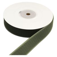 日本紐釦 ベルクロ面ファスナー 縫い付けタイプ 巾25mm 徳用5m巻 B(ループ) 1523カーキ（直送品）