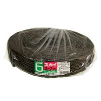 宮島化学工業 スカイロープ 黒 6mm×200m BS061D 1セット(4巻)（直送品）