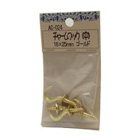 和気産業 チャームフック 中 ゴールド 16mm×25mm 4個入り AC-024 1セット(24袋)（直送品）