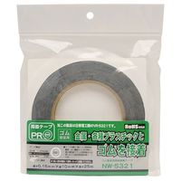 和気産業 ゴム固定用両面接着テープ 厚さ0.15mm×幅10mm×長さ25m NW-5321 1セット(6巻)（直送品）