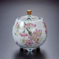 伊野正峰 日本の伝統工芸品【九谷焼】 K8-2063 3号香炉 桜　平野由佳　1個（直送品）