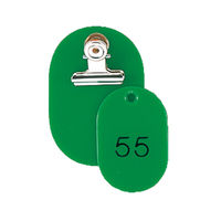 親子番号札　小判型　緑 CT-1-51-G 1組 共栄プラスチック（直送品）