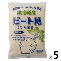 ビート糖（てんさい糖）粉末 北海道産 600g 5個 ポット印 山口製糖 てん菜糖