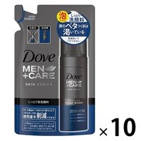 Dove MEN（ダヴメン）+ケア 洗顔料 泡洗顔 しっとり 男性用 詰め替え 120ml 10個 クリーミー泡！ ユニリーバ