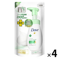 ダヴ（Dove）ニキビケア  クリーミー泡洗顔料 詰替え用 140ml　1セット (3個+1個）　ユニリーバ