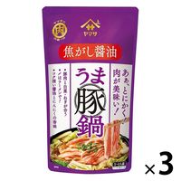 ヤマサ うま豚鍋つゆ 焦がし醤油 750gパウチ 3個 ヤマサ醤油 鍋の素