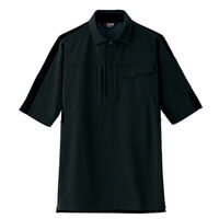 アイトス ウルトラストレッチ　半袖ポロシャツ　ブラック　SS 10614 1枚（直送品）