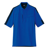 アイトス ウルトラストレッチ　半袖ポロシャツ　ブルー　M 10614 1枚（直送品）