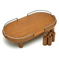 リッチェル ペット用　木製テーブル　ダブル　ブラウン 80701 1個（直送品）