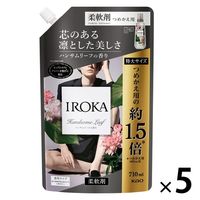 フレアフレグランス IROKA（イロカ） ハンサムリーフの香り 詰め替え 特大 710mL 1セット（5個） 柔軟剤 花王