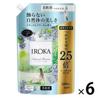 フレアフレグランス IROKA（イロカ） ナチュラルブリーズの香り 詰め替え 超特大 1200mL 1箱（6個入） 柔軟剤 花王