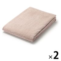 無印良品 パイル織りその次がある薄手バスタオル 70×140cm スモーキーピンク 1セット（2枚） 良品計画