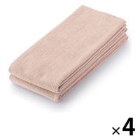 無印良品 パイル織り2枚組ロングタオル 34×110cm スモーキーピンク 1セット（8枚：2枚組×4） 良品計画