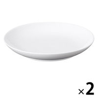 無印良品 白磁皿 中 約直径19×高さ3cm 1セット（2枚） 良品計画
