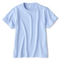 無印良品 UVカット 乾きやすいクルーネック半袖Tシャツ キッズ 110 ライトブルー 良品計画