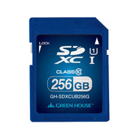 グリーンハウス SDXCメモリーカード UHS-I クラス10 256GB GH-SDXCUB256G 1枚（直送品）