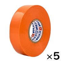 【ビニールテープ】 ミリオン 電気絶縁用ビニルテープ 橙 幅19mm×長さ20m 共和 1セット（5巻入）
