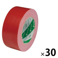 【ガムテープ】 カラー布粘着テープ No.102N 0.30mm厚 赤 幅50mm×長さ25m ニチバン 1箱（30巻入）