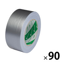 【ガムテープ】 カラー布粘着テープ No.102N 0.30mm厚 銀 幅50mm×長さ25m ニチバン 1セット（90巻入）