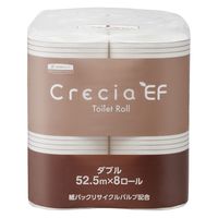 日本製紙クレシア（株） クレシアＥＦトイレットロール／大箱単位 20841 52.5M ダブル 8ロール 1箱（直送品）