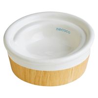 ペティオ 猫用食器　ｎｅｃｏｃｏ　食べやすい　木目調　陶器食器　ウェットフード向き 262207 1個（直送品）