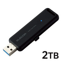 外付けSSD ポータブル USB3.2(Gen2)対応 スライド式 2TB ブラック ESD-EMB2000GBK エレコム 1個（直送品）
