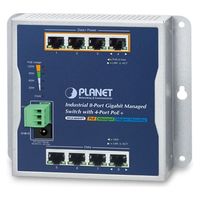 PLANET Technology 産業用802.3at PoE+マネージドギガビットイーサネットスイッチングハブ WGS-804HPT（直送品）