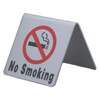 ホースケアプロダクツ　サインプレート　ステンレス　タイプＭ　ＳＴーＭ　００７　山型【Ｎｏ　Ｓｍｏｋｉｎｇ】159502　1枚（直送品）