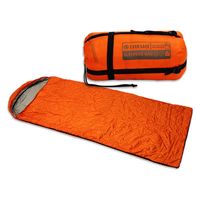 【5個セット】封筒型寝袋(オレンジ) シュラフ 洗濯可 防災 コンパクト 災害対策 避難 アウトドア（直送品）