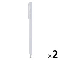 クツワ ノック式タッチペン ホワイト MT020WH 1セット（2本）