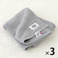 今治タオル フェイスタオル LOHACO Basic towel ストーングレー 約34×80cm 3枚  オリジナル