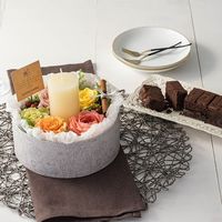 アデリー ホシファーム　『薔薇のケーキでお祝いギフト』カラフル＆オークラ　ショコラケーキ FMF-01C 1箱（直送品）