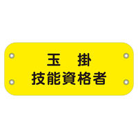 上田 ぴたっと腕章　１１９　玉掛技能資格者 6300051446 1枚（直送品）