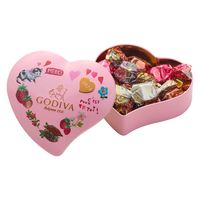 〈GODIVA〉フルーツバスケットGキューブアソートメントハート缶（10粒）1箱 三越伊勢丹 紙袋付 バレンタイン ホワイトデー