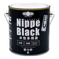 ニッペホームプロダクツ　【水性多用途塗料】Nippe Black 0.7L　半つや　ブラック　黒　HTA302 　1個（直送品）