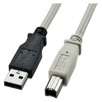 サンワサプライ USB2.0ケーブル（ライトグレー・1.5m） KU20-15K2 1本（直送品）