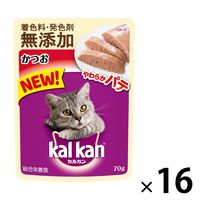 カルカン 猫 やわらかパテ かつお 着色料・発色剤無添加 総合栄養食 70g 16袋 キャットフード ウェット