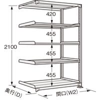 サンケイ鋼器 高耐食性めっき中量棚(300kg/段・連結・5段) MBー2365R MB-2365R 1台（直送品）