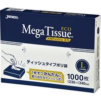 ジャパックス ティッシュタイプBOXポリ袋　メガティッシュ　エコ　Lサイズ（12号）1000枚　半透明　厚み0.007ｍｍ BH12 1箱