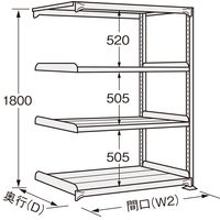 サンケイ鋼器 高耐食性めっき中量棚(300kg/段・連結・4段) MBー1724R MB-1724R 1台（直送品）