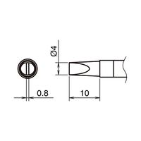 白光 HAKKO T39シリーズ D型 こて先 4 T39ーD4 T39-D4 1本（直送品）