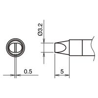白光 HAKKO T39シリーズ DS型 こて先 3.2 T39ーDS32 T39-DS32 1本（直送品）