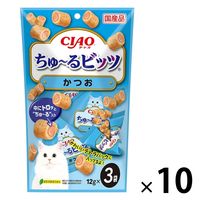いなば CIAO チャオ ちゅーるビッツ 猫 かつお 国産（12g×3袋）10袋 ちゅ～る キャットフード おやつ