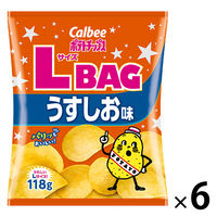 Lサイズポテトチップスうすしお味 110g 6袋 カルビー ポテトチップス スナック菓子 おつまみ