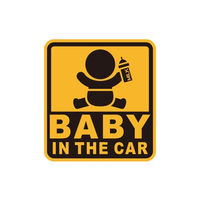 セイワ セーフティーサイン BABY IN THE CAR　外貼り／内貼り兼用 WA120 1個（直送品）