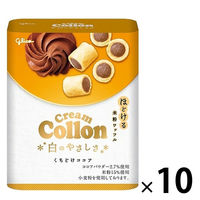 クリームコロン白のやさしさ＜くちどけココア＞ 10個 江崎グリコ クッキー