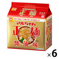 東洋水産　マルちゃん正麺 醤油味 袋麺　1セット（30食：5食入×6パック）