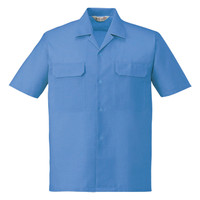 自重堂　制服百科　エコ製品制電半袖オープンシャツ　ブルー　Ｍ　2156（直送品）